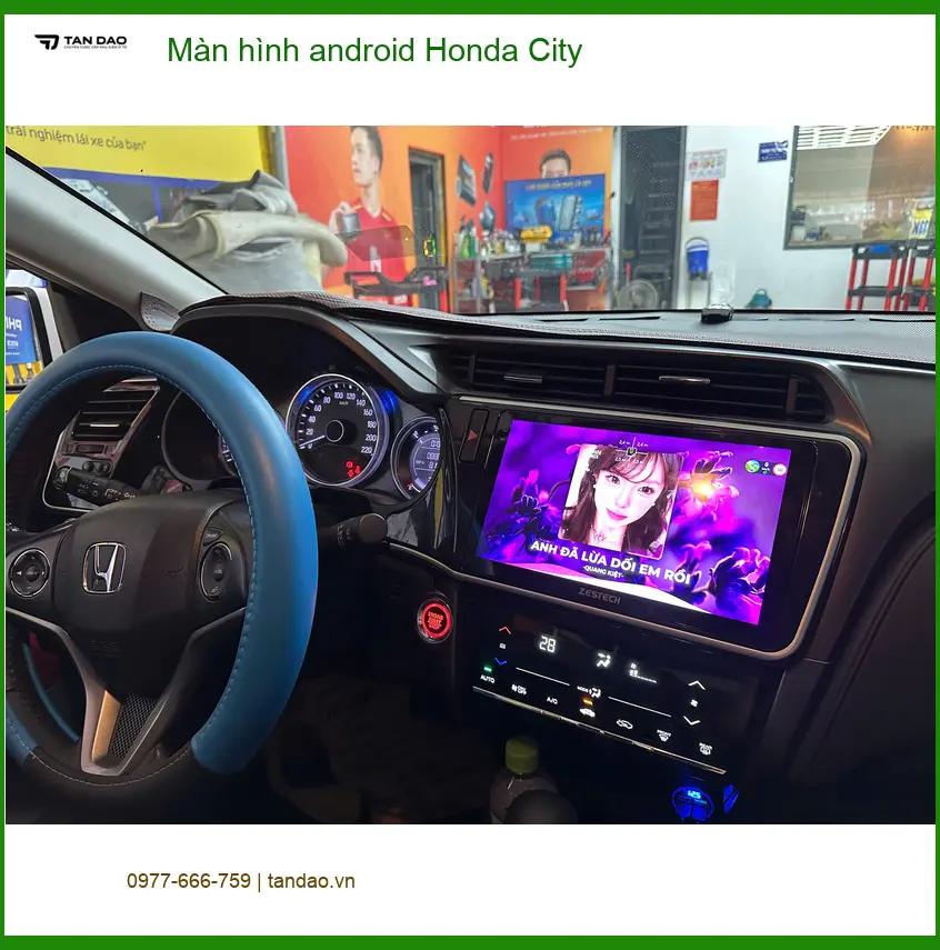 Anh Khải nâng cấp màn hình Android Honda City tại Quận 2 để tiện đường đi làm hàng ngày