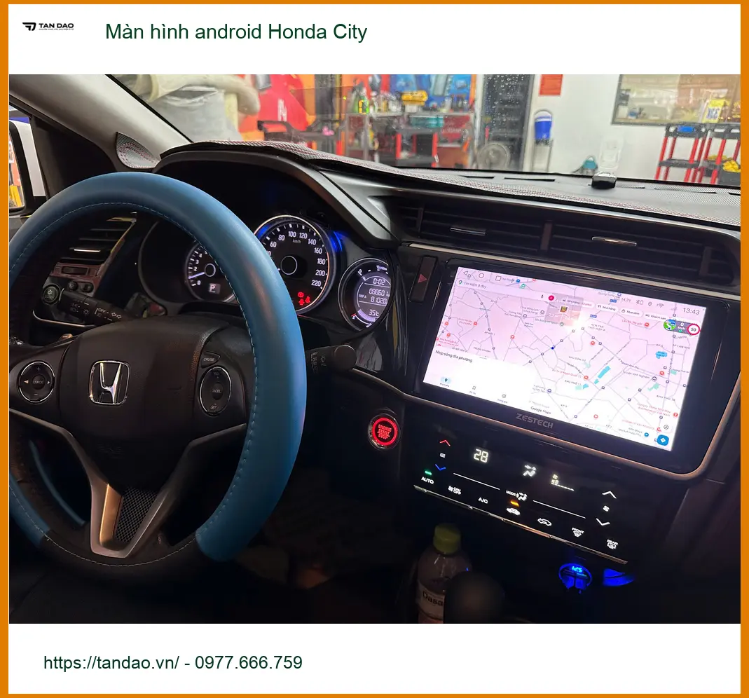 Anh Tùng nâng cấp màn hình android Honda City tại Thủ Đức vì màn zin thiếu tính năng