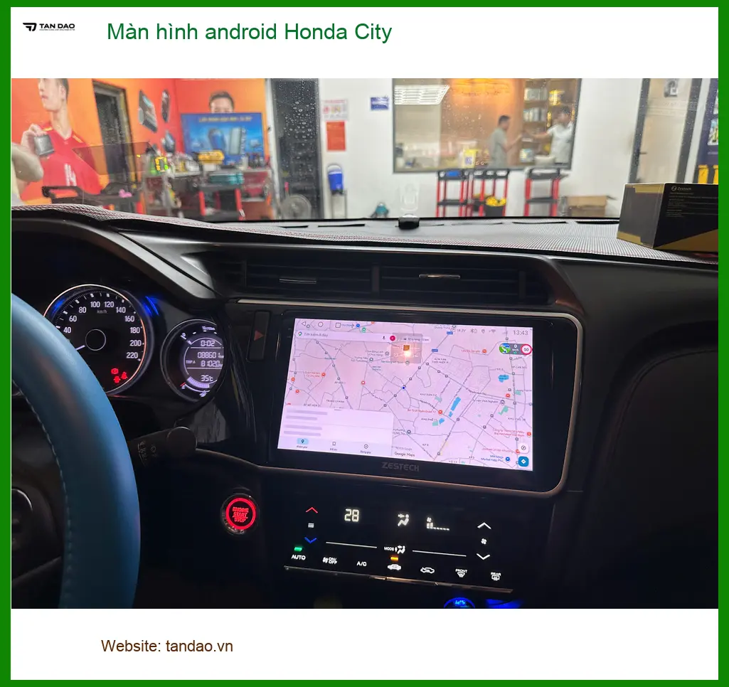 Anh Tùng nâng cấp màn hình android Honda City tại Thủ Đức vì màn zin thiếu tính năng ảnh thực tế 2