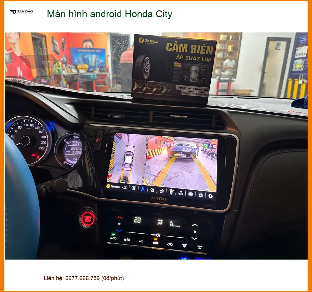 Anh Tùng nâng cấp màn hình android Honda City tại Thủ Đức vì màn zin thiếu tính năng ảnh thực tế 3