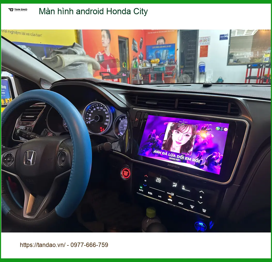 Anh Tùng nâng cấp màn hình android Honda City tại Thủ Đức vì màn zin thiếu tính năng ảnh thực tế 4