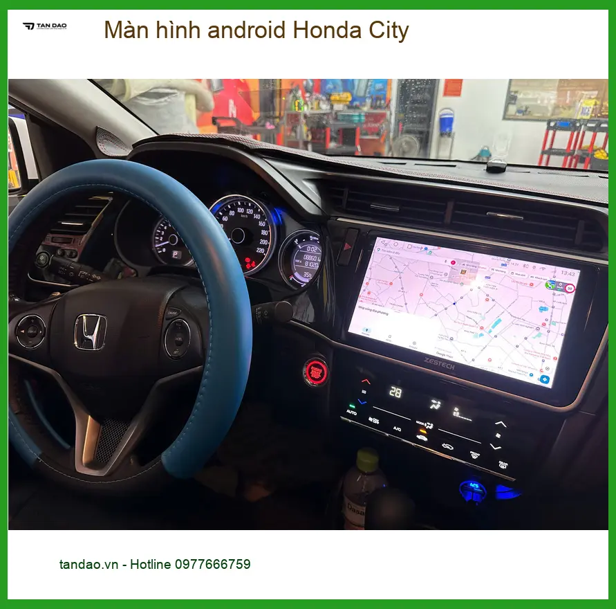 Anh Tú lắp màn hình Android Honda City tại Quận 12 vì màn zin ít tính năng