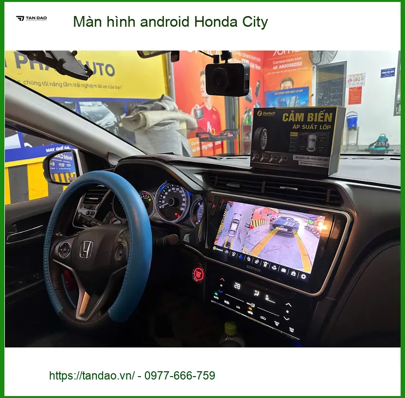 Anh Tú lắp màn hình Android Honda City tại Quận 12 vì màn zin ít tính năng ảnh thực tế 3