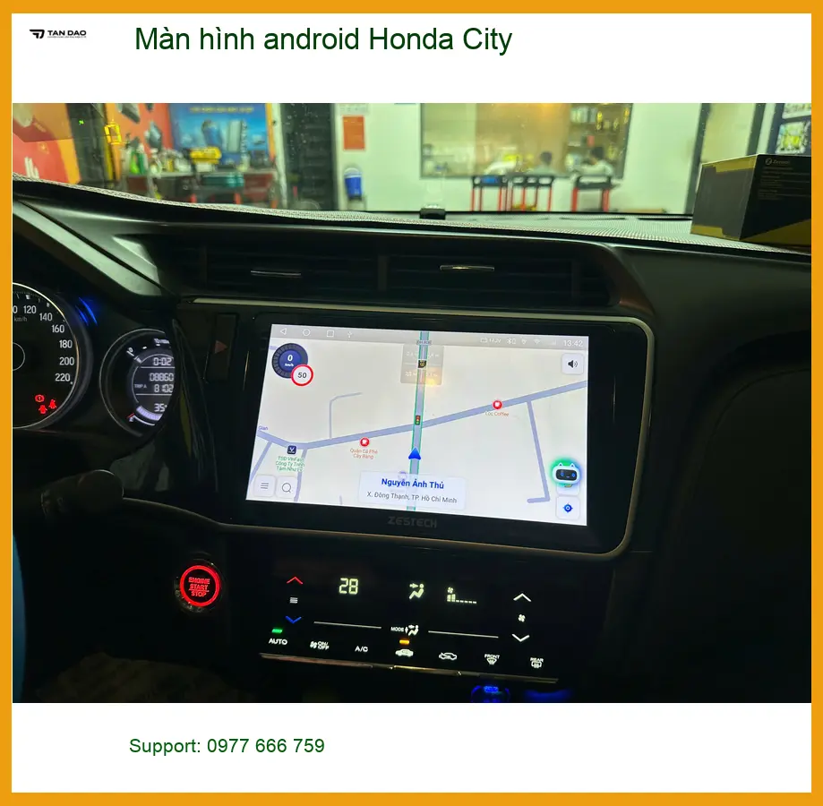 Anh Tú lắp màn hình Android Honda City tại Quận 12 vì màn zin ít tính năng ảnh thực tế 5