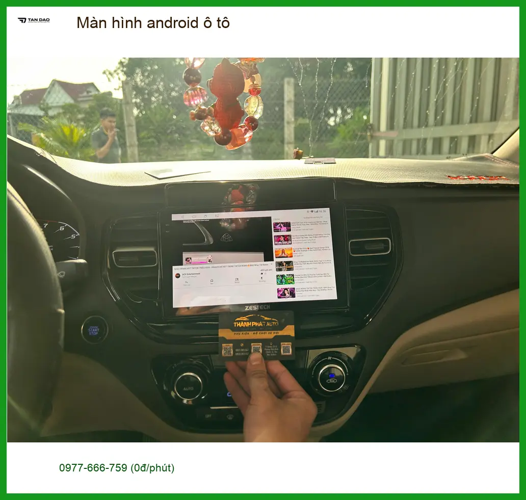 Chị Thảo lắp màn hình Android ô tô cho Hyundai Accent tại Quận 2 để nâng cấp giải trí ảnh thực tế 3