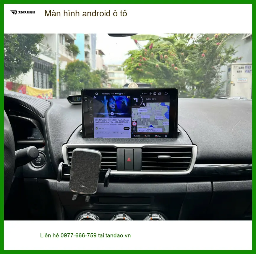 Chị Thư lắp màn hình android ô tô Honda HR-V Hóc Môn tiện theo dõi bản đồ