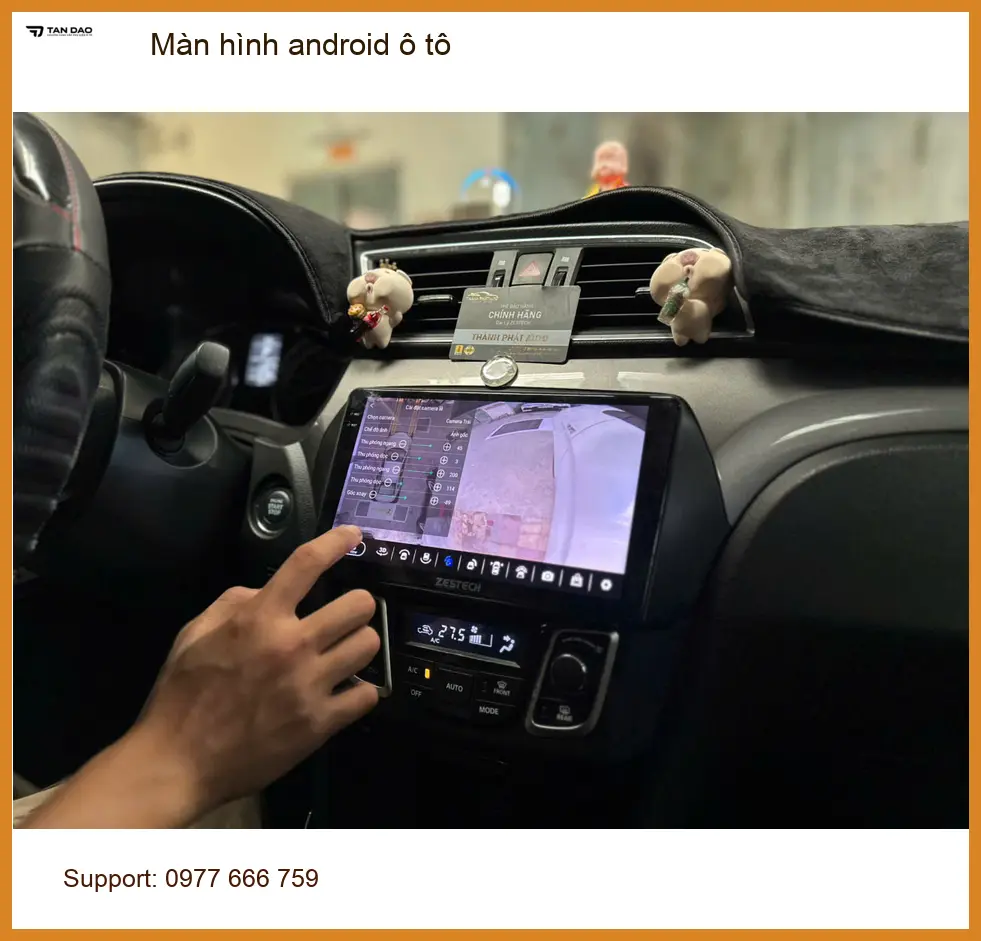 Chị Minh nâng cấp màn hình Android ô tô cho Mazda CX-5 tại Quận 8 vì màn hình zin quá cũ ảnh thực tế 2