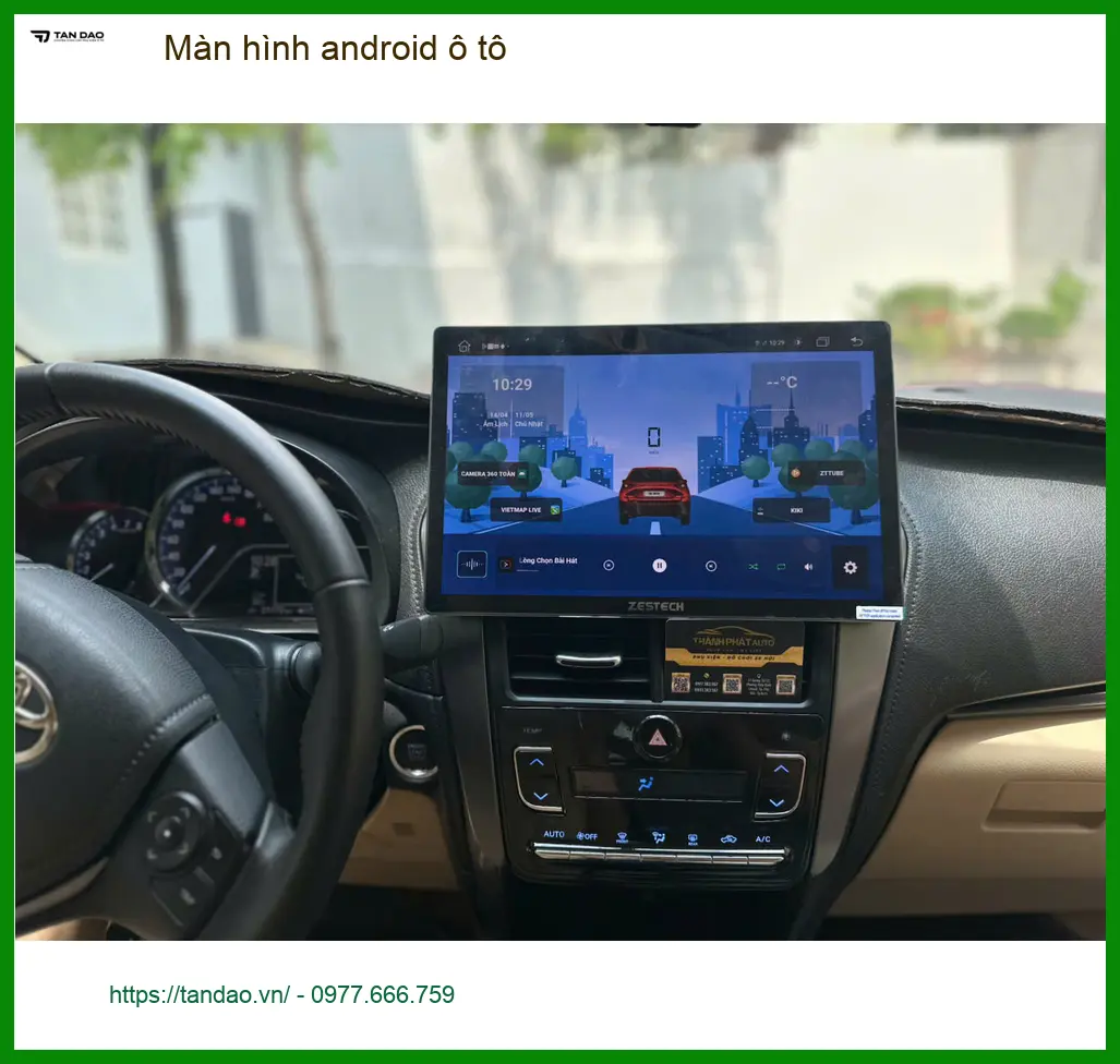 Chị Bích lắp màn hình android ô tô cho Toyota Vios tại Củ Chi