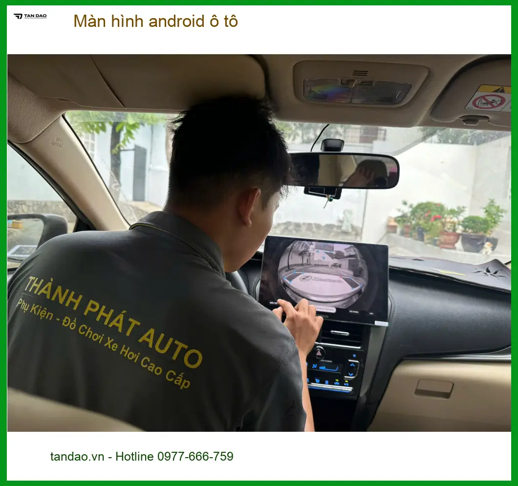 Chị Bích lắp màn hình android ô tô cho Toyota Vios tại Củ Chi ảnh thực tế 2
