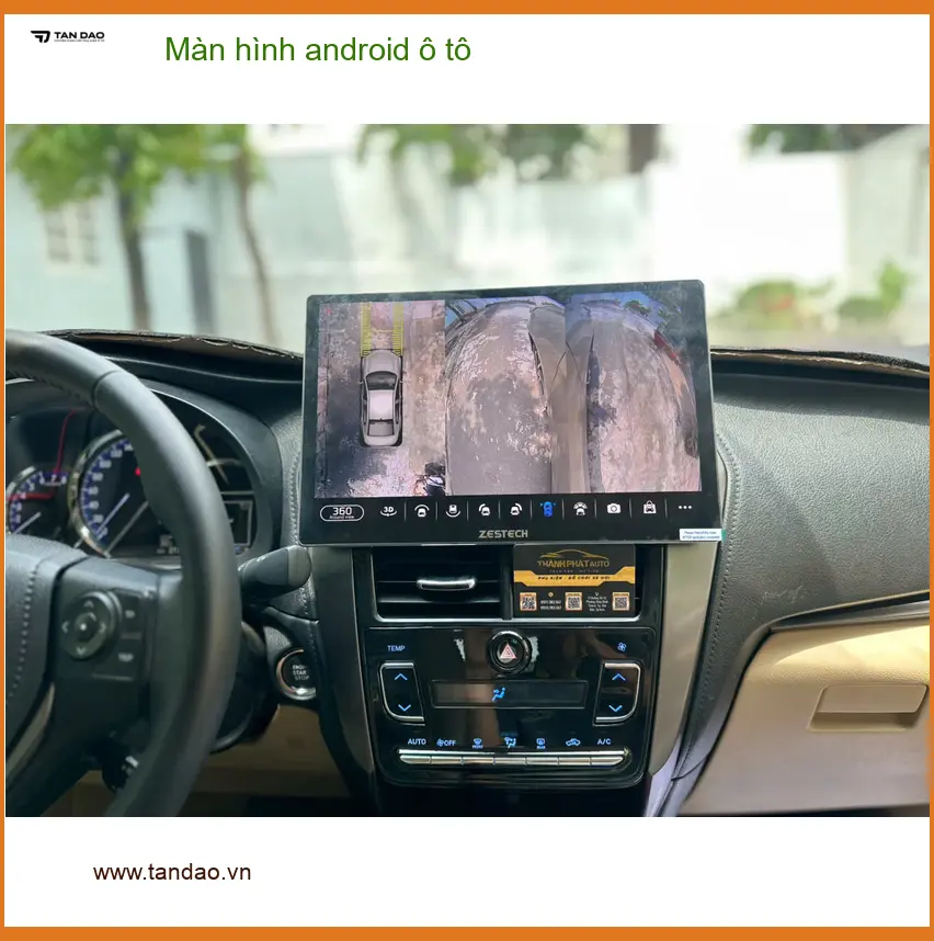 Chị Bích lắp màn hình android ô tô cho Toyota Vios tại Củ Chi ảnh thực tế 4