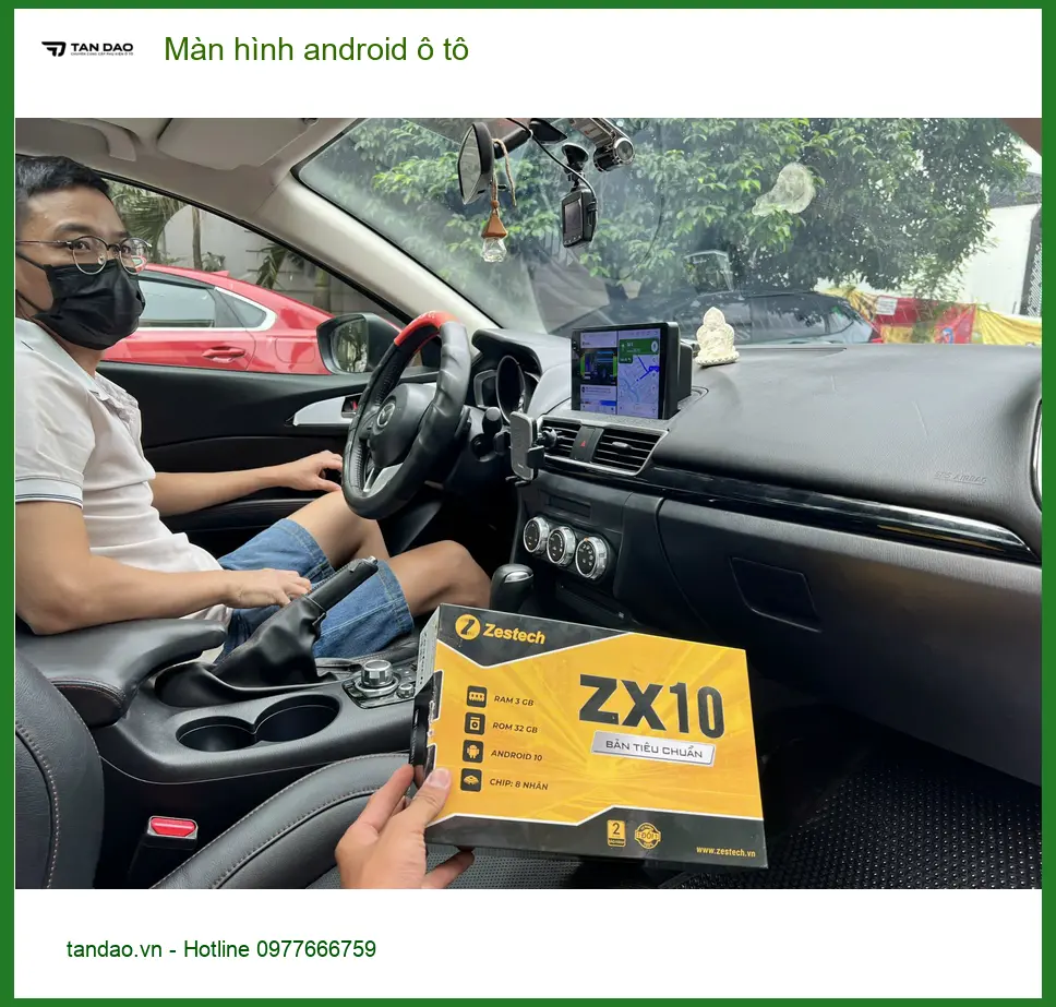 Cô Hà lắp màn hình Android ô tô Honda CRV Quận 7 lái xe an toàn hơn. ảnh thực tế 2