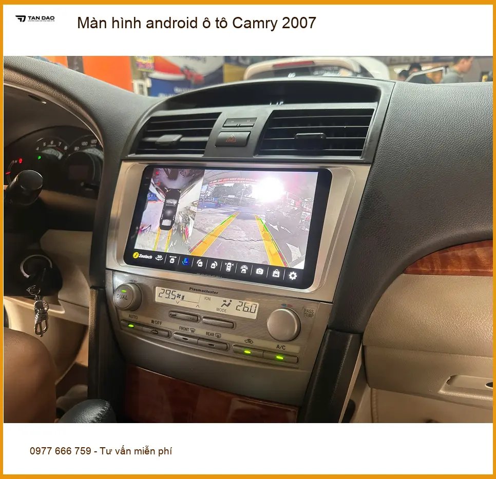 Anh Minh Trí nâng cấp màn hình android ô tô Camry 2007 tại Thủ Đức ảnh thực tế 2
