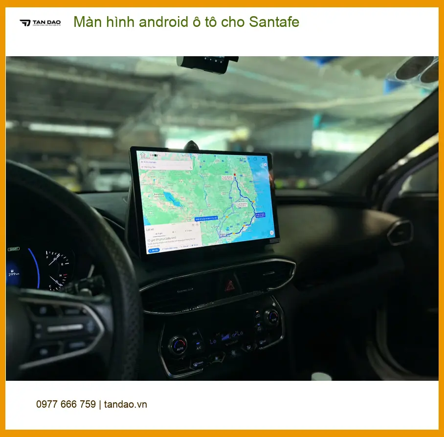 Anh Minh lắp màn hình android ô tô cho Santafe tại Hóc Môn để tiện công tác xa ảnh thực tế 5