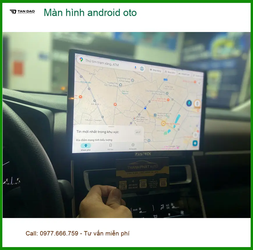 Anh Cường nâng cấp màn hình Android cho Hyundai Accent tại Quận 12 để giải trí ảnh thực tế 3