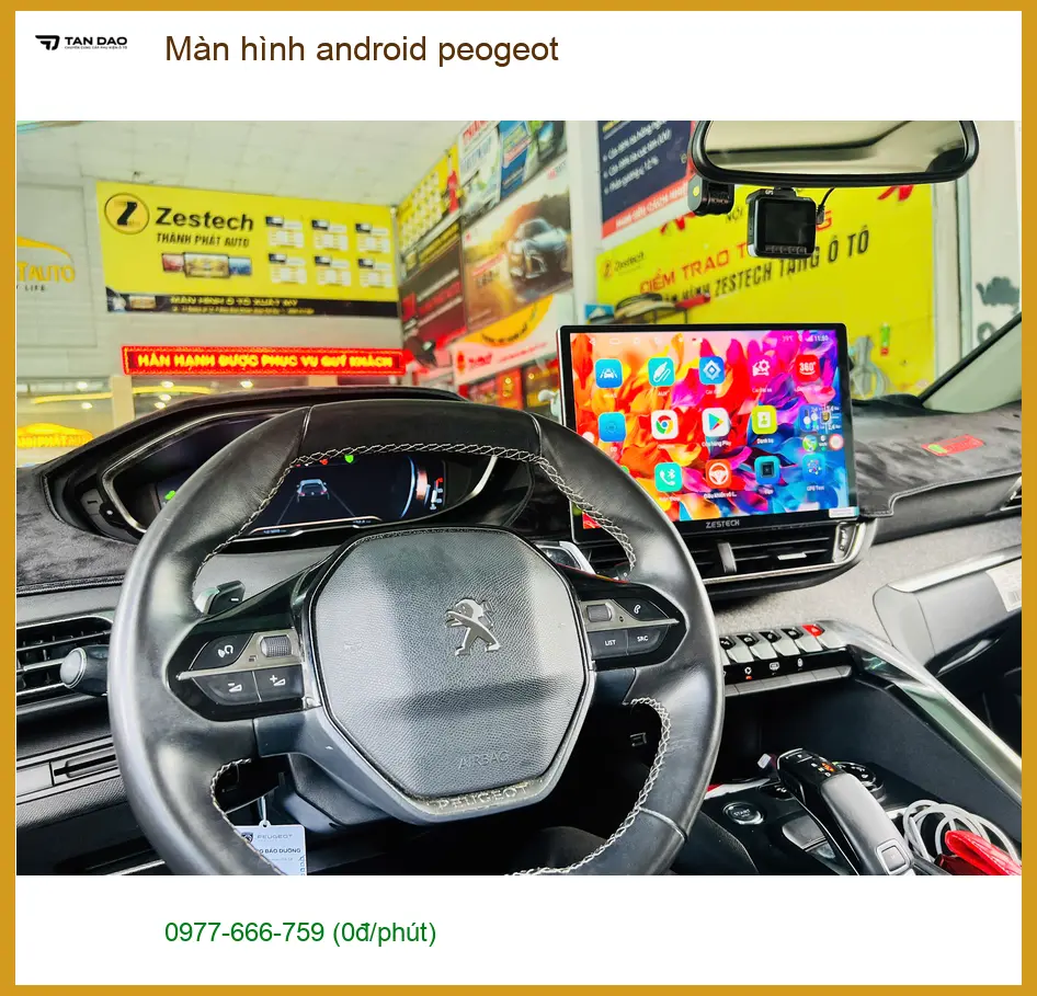 Anh Minh lắp màn hình Android Peugeot 3008 tại Quận Bình Tân vì màn zin thiếu tính năng