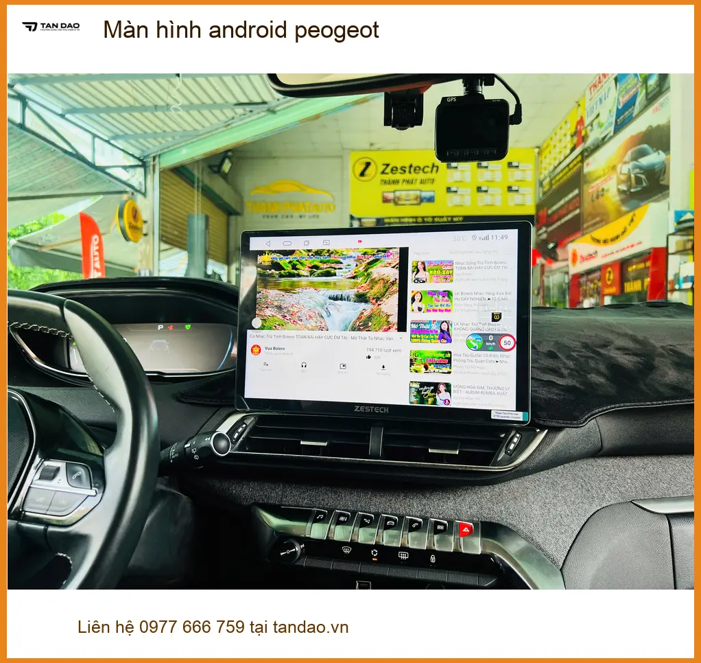 Anh Minh lắp màn hình Android Peugeot 3008 tại Quận Bình Tân vì màn zin thiếu tính năng ảnh thực tế 4