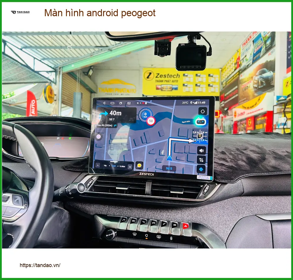 Anh Dũng lắp màn hình Android Peugeot 3008 tại Quận 12 để trải nghiệm công nghệ mới