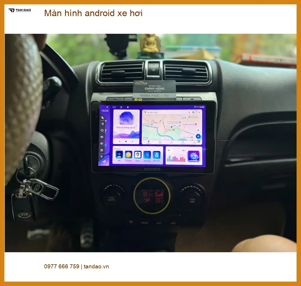 Chú Minh Triết nâng cấp màn hình Android xe hơi cho Honda CR-V tại Quận Bình Thạnh.