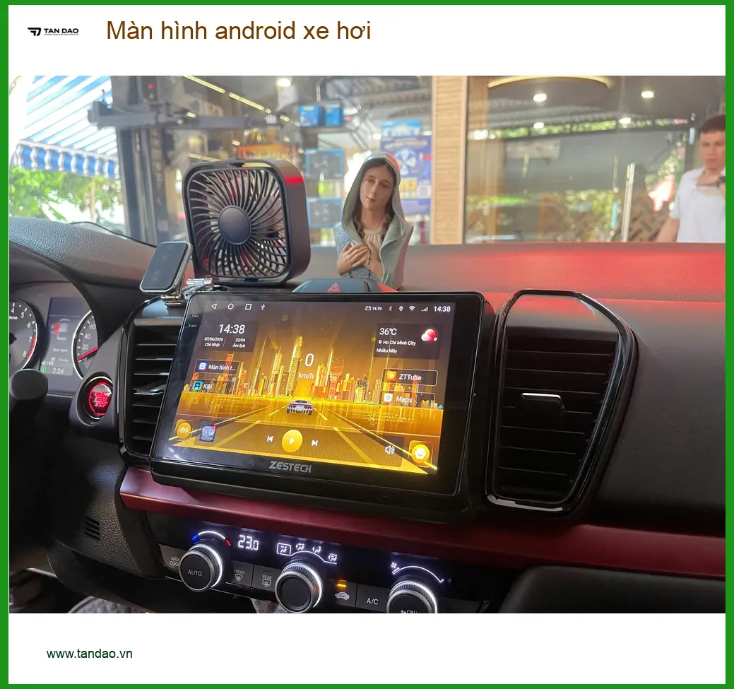 Bác Lâm nâng cấp màn hình android cho Kia K3 sau khi chuyển về Cần Giờ sống ảnh thực tế 3