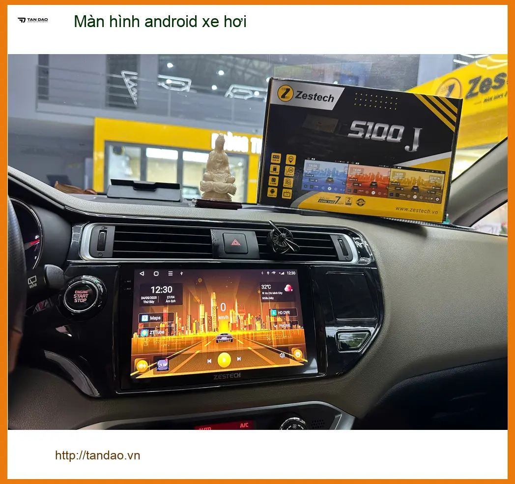 Chị Thảo lắp màn hình Android xe hơi Hyundai Accent tại Quận 12