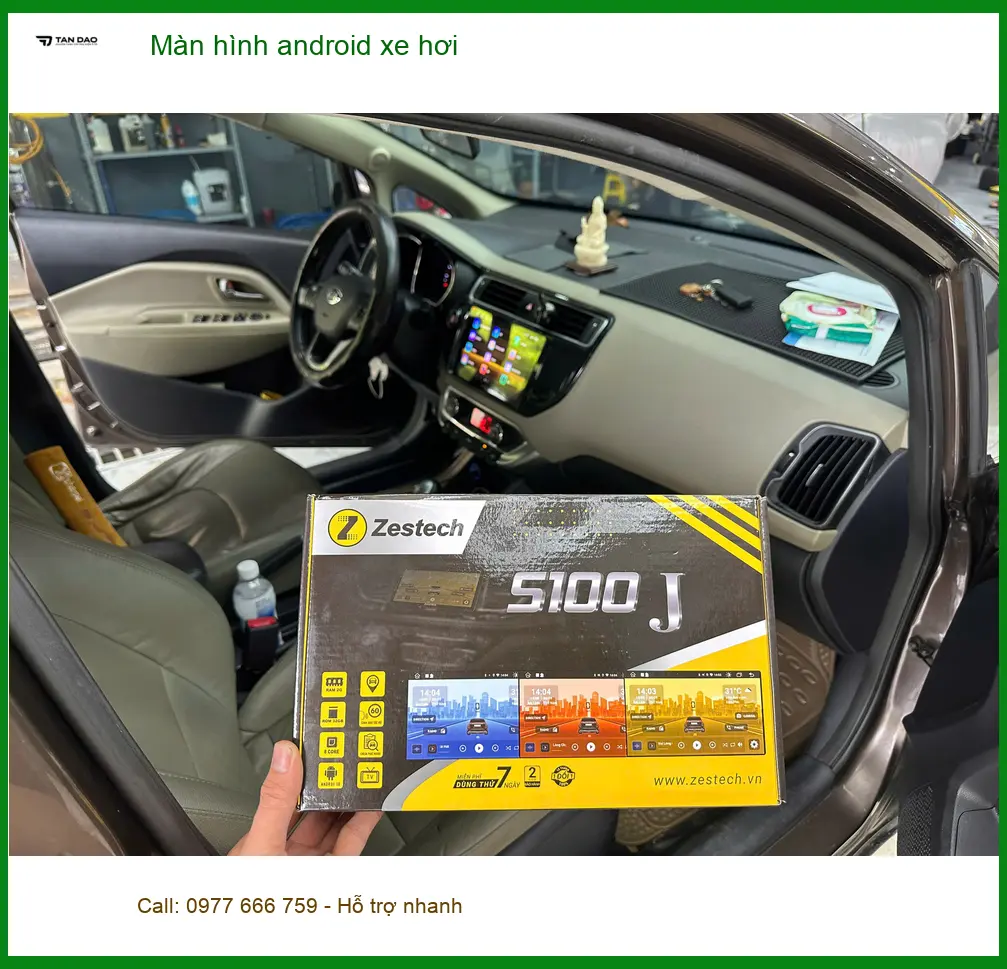 Chị Thảo lắp màn hình Android xe hơi Hyundai Accent tại Quận 12 ảnh thực tế 3