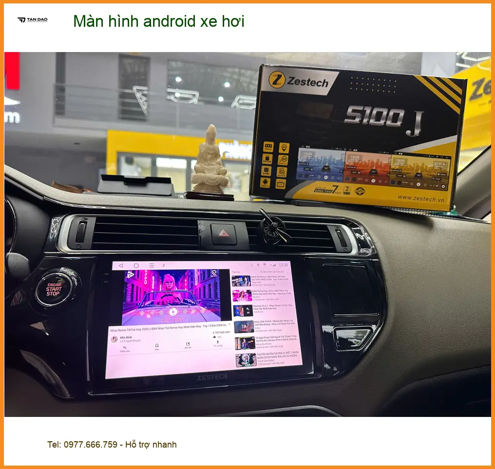 Chị Thảo lắp màn hình Android xe hơi Hyundai Accent tại Quận 12 ảnh thực tế 4