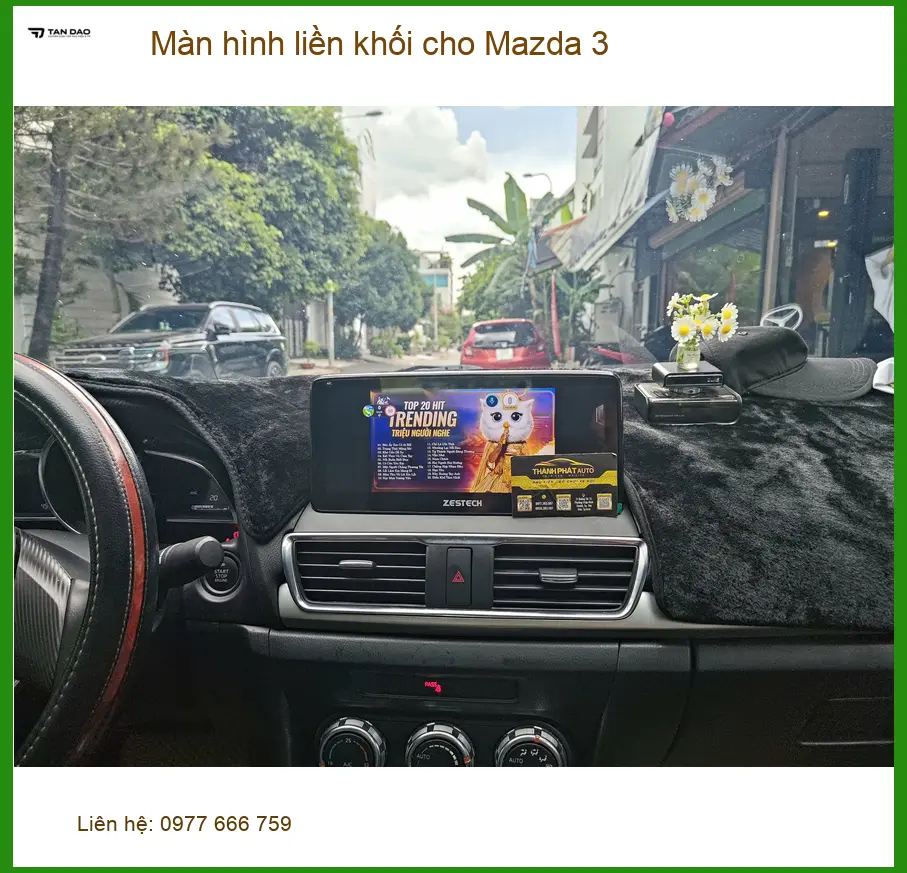 Anh Đức Anh lắp màn hình liền khối Mazda 3 Quận Tân Phú trải nghiệm tiện ích mới ảnh thực tế 2