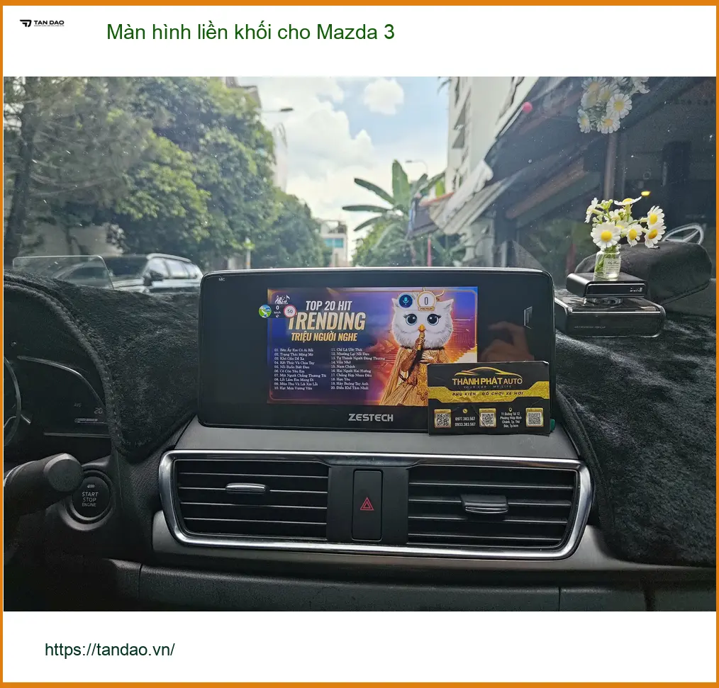 Anh Đức Anh lắp màn hình liền khối Mazda 3 Quận Tân Phú trải nghiệm tiện ích mới ảnh thực tế 4