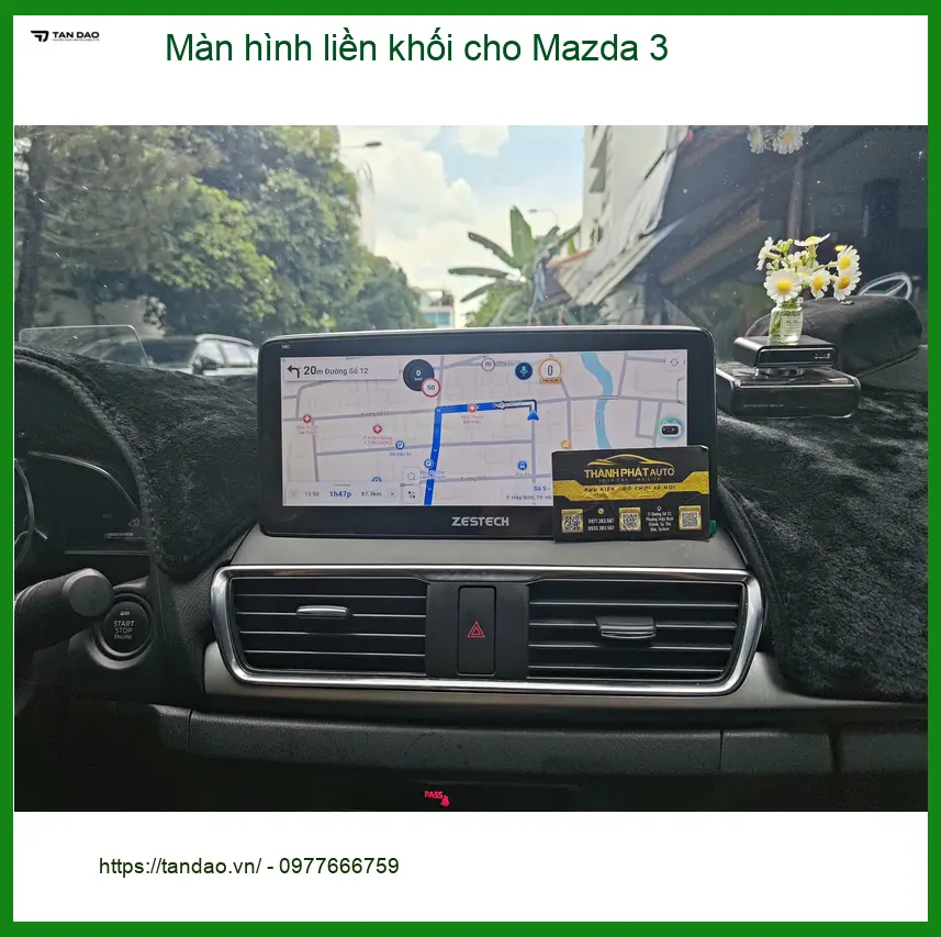 Anh Đức Anh lắp màn hình liền khối Mazda 3 Quận Tân Phú trải nghiệm tiện ích mới ảnh thực tế 5
