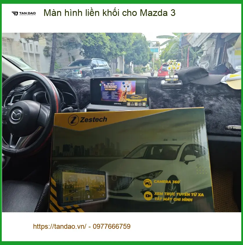 Anh Quang Minh nâng cấp Màn hình liền khối cho Mazda 3 tại Quận 9 để nâng cấp trải nghiệm lái xe