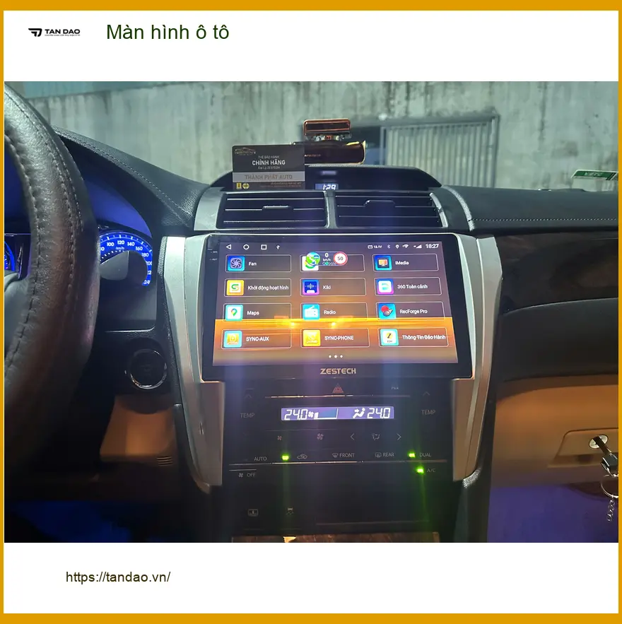 Chị Thảo lắp màn hình ô tô cho Honda CR-V tại Bình Chánh vì màn zin cũ không còn sắc nét ảnh thực tế 5