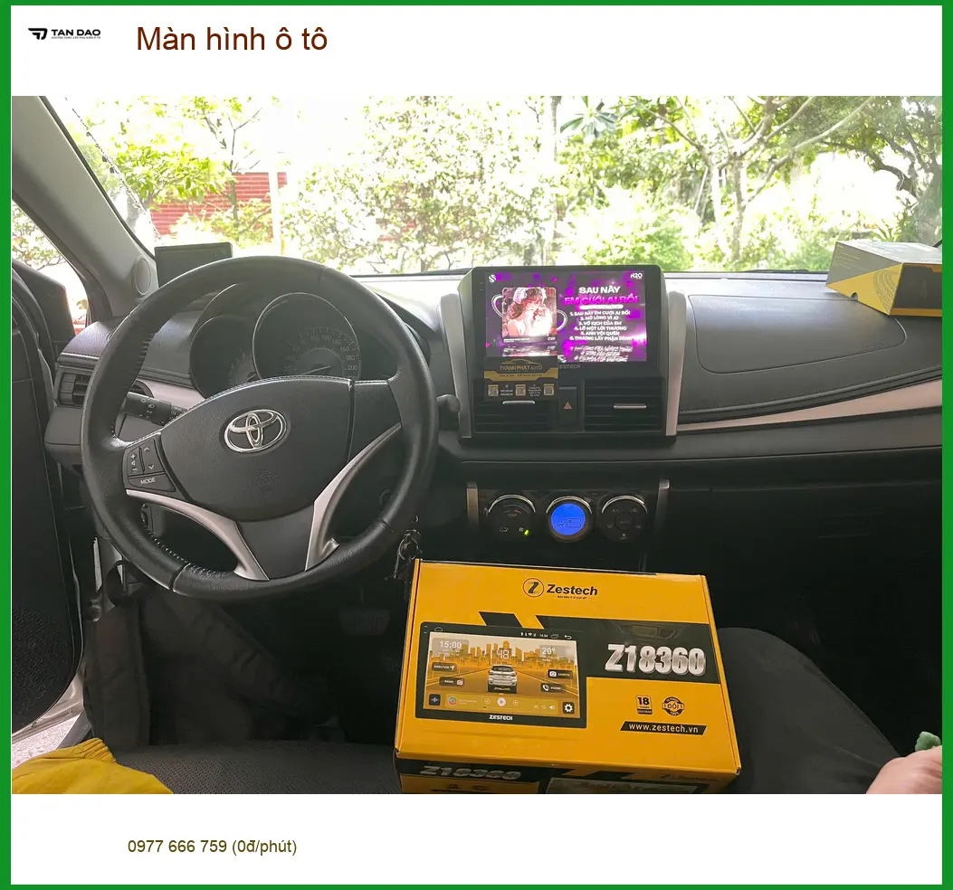 Anh Nam thay màn hình ô tô cho Toyota Camry tại Quận 4 vì màn hình cũ đã bị đơ ảnh thực tế 2