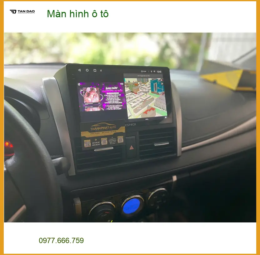 Anh Nam thay màn hình ô tô cho Toyota Camry tại Quận 4 vì màn hình cũ đã bị đơ ảnh thực tế 4