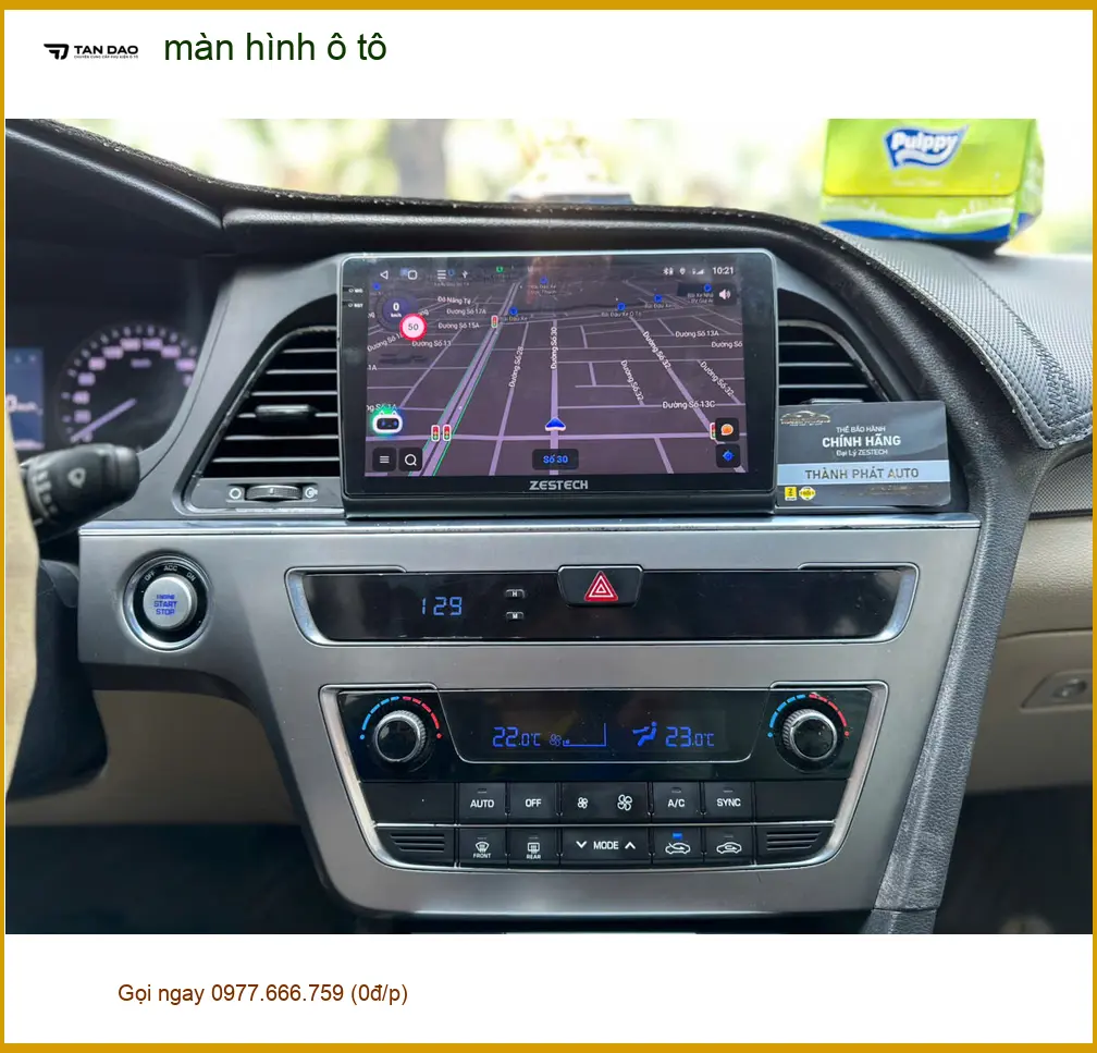Chị Thảo lắp màn hình ô tô cho Hyundai Accent tại Quận 8 để nâng tầm trải nghiệm lái