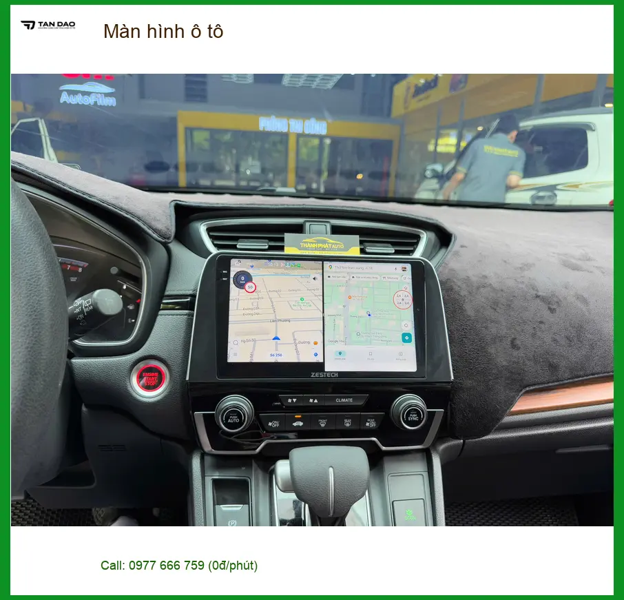 Anh Quang lắp màn hình ô tô Hyundai Accent tại Quận 2 để xem bản đồ và giải trí trên xe ảnh thực tế 3