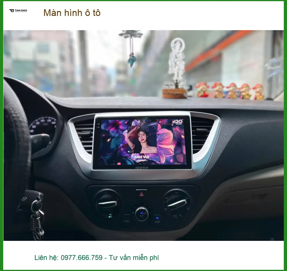 Anh Minh lắp màn hình ô tô Hyundai Accent Quận 8 để tiện chỉ đường và giải trí ảnh thực tế 4