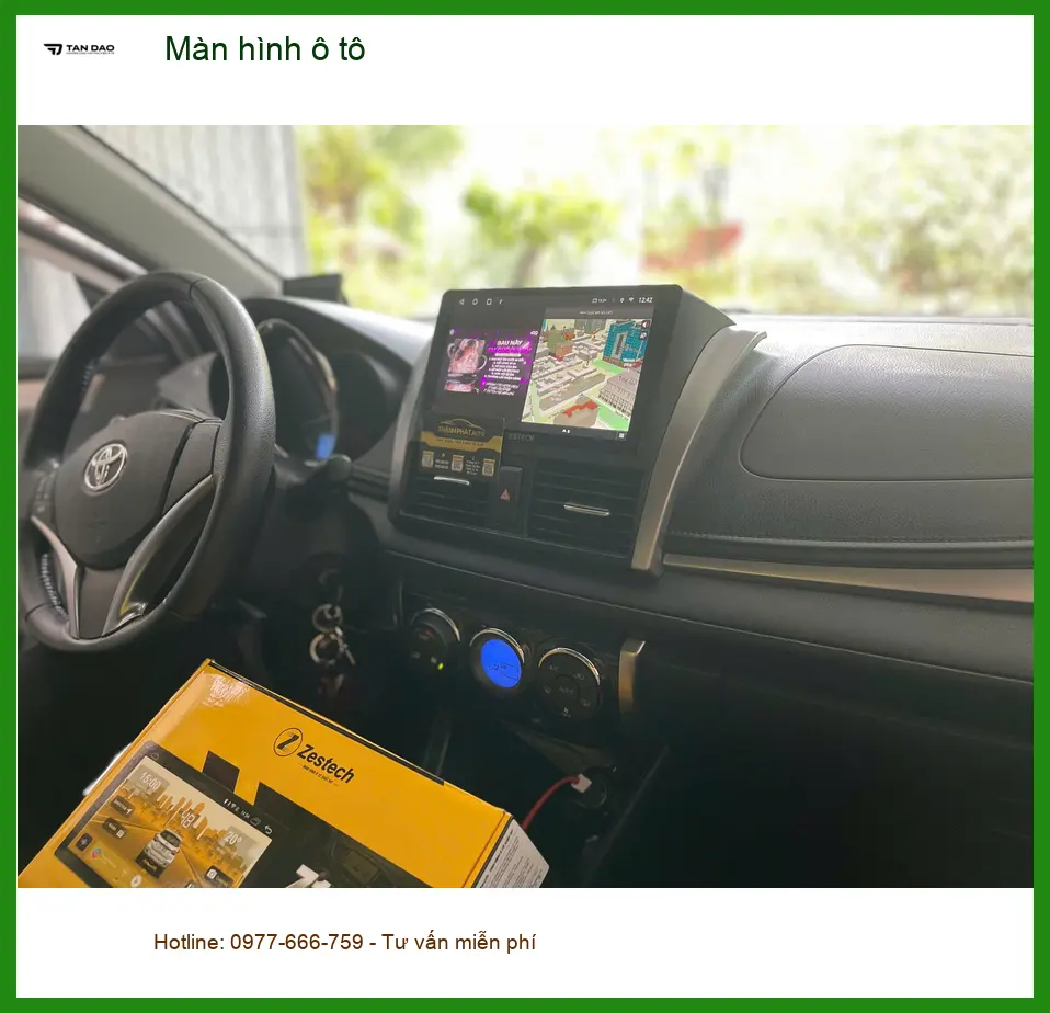 Anh Dũng lắp Màn hình ô tô cho Toyota Camry tại Quận 5 để giải trí ảnh thực tế 2