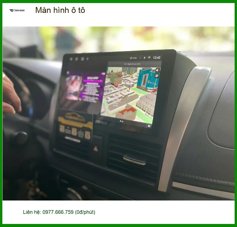Anh Dũng lắp Màn hình ô tô cho Toyota Camry tại Quận 5 để giải trí ảnh thực tế 4