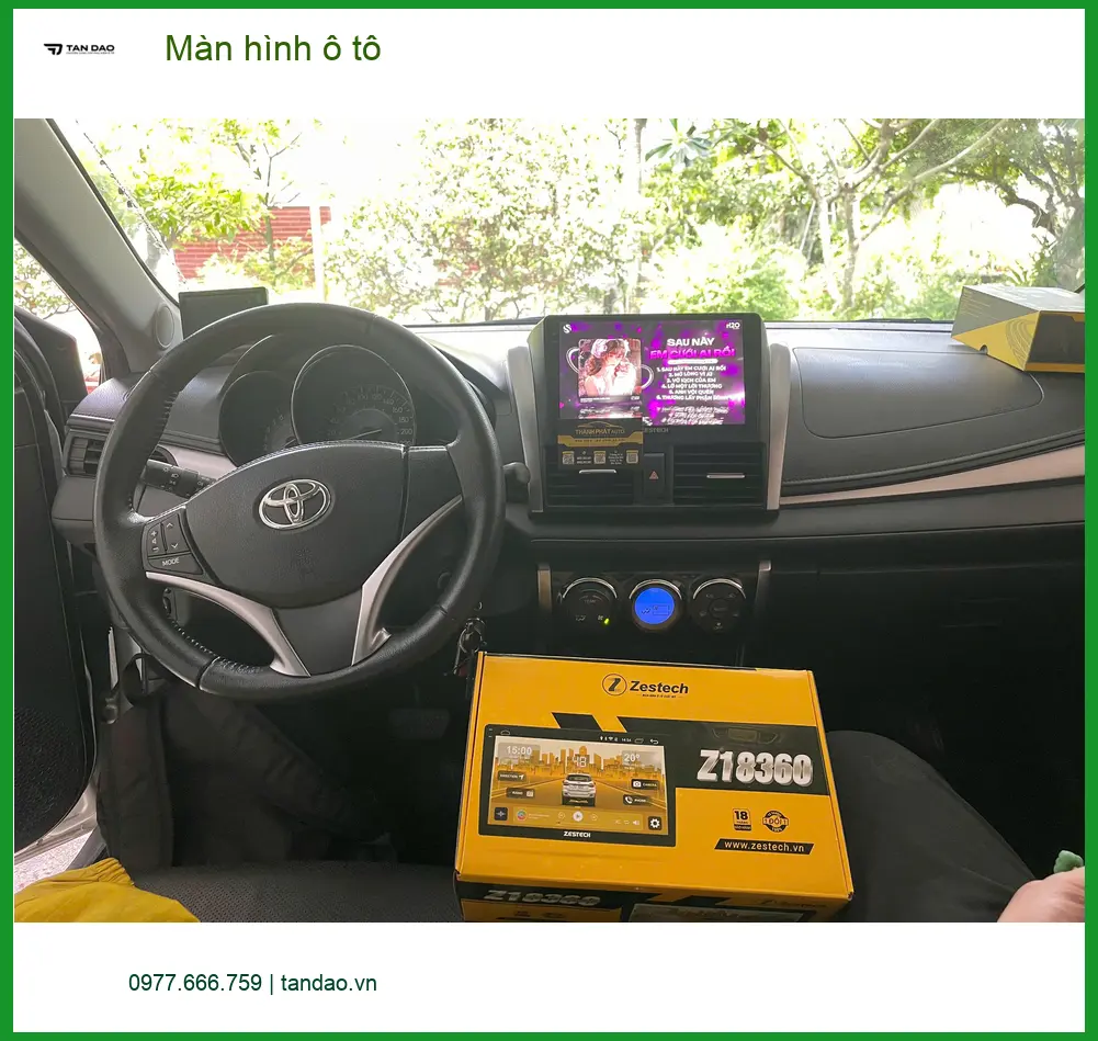 Anh Dũng lắp Màn hình ô tô cho Toyota Camry tại Quận 5 để giải trí ảnh thực tế 5
