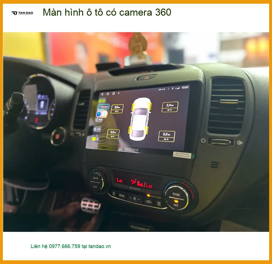 Anh Đạt lắp màn hình ô tô có camera 360 cho Kia Carnival tại Quận 3 ảnh thực tế 5
