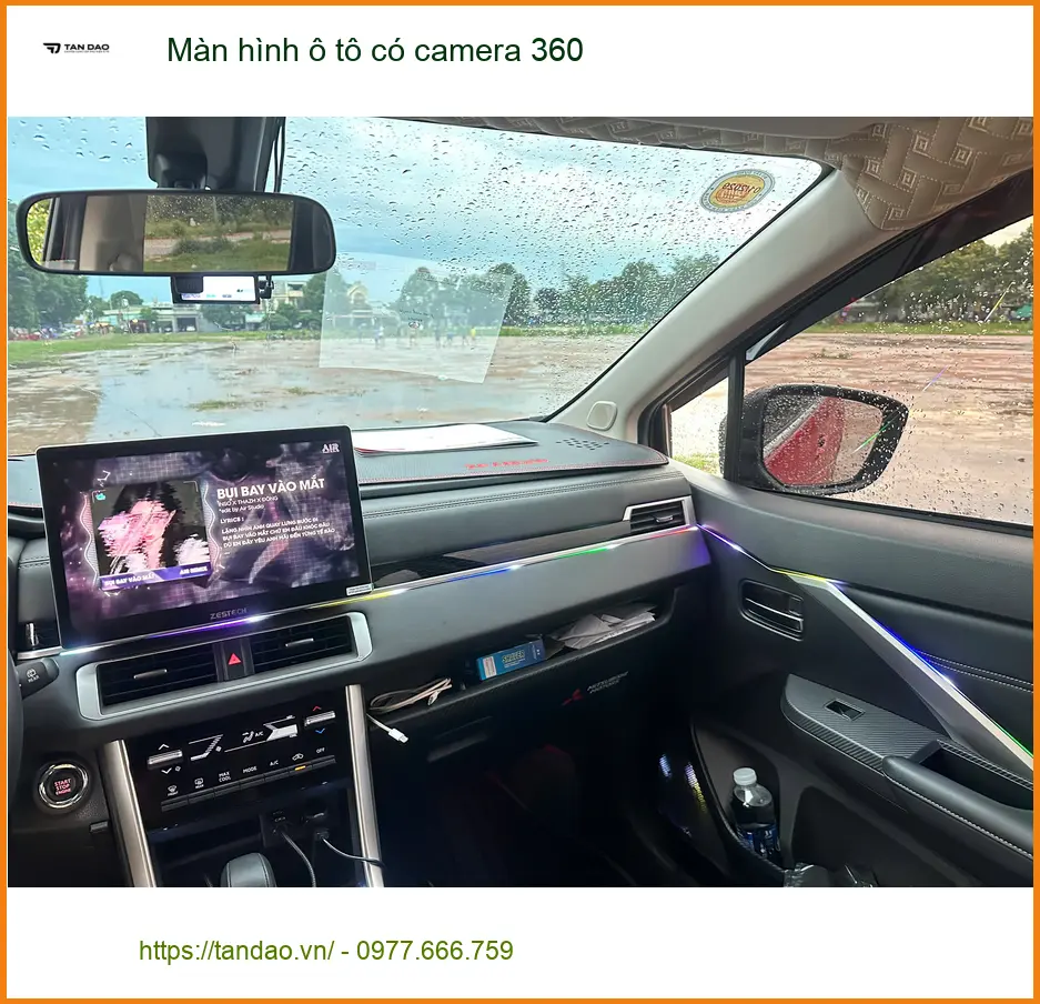 Chị Thảo lắp màn hình ô tô có camera 360 cho Hyundai SantaFe tại Quận 2 ảnh thực tế 3