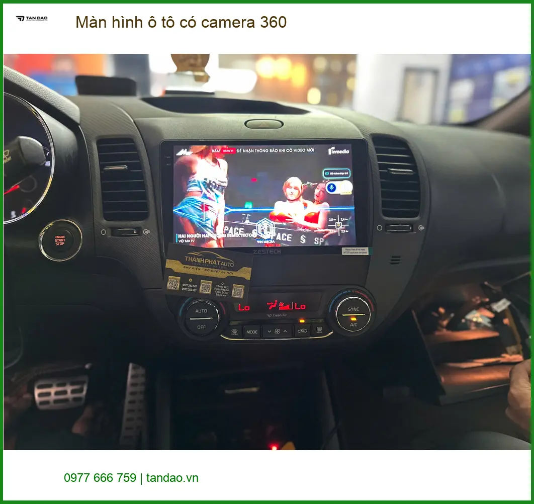 Anh Quang lắp màn hình ô tô có camera 360 cho Hyundai Santa Fe tại Củ Chi