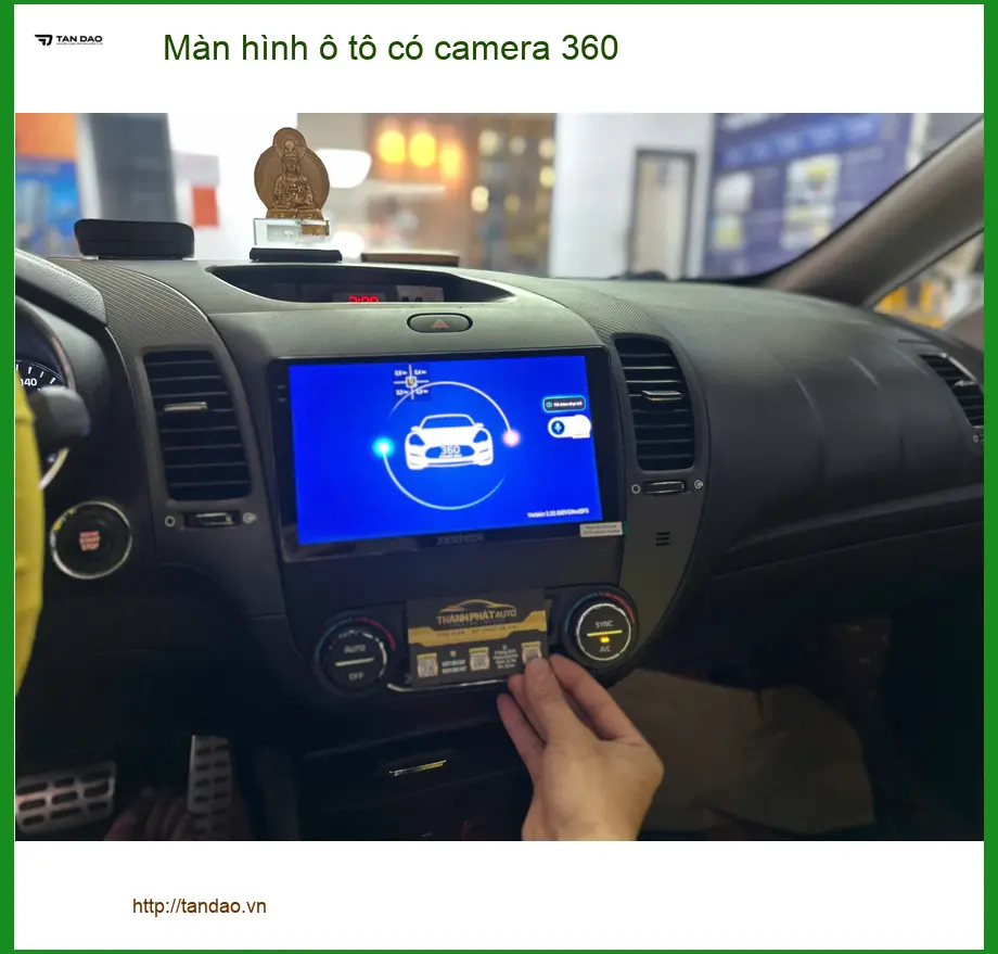 Anh Quang lắp màn hình ô tô có camera 360 cho Hyundai Santa Fe tại Củ Chi ảnh thực tế 2