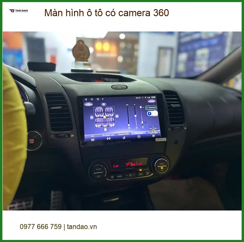 Anh Quang lắp màn hình ô tô có camera 360 cho Hyundai Santa Fe tại Củ Chi ảnh thực tế 3