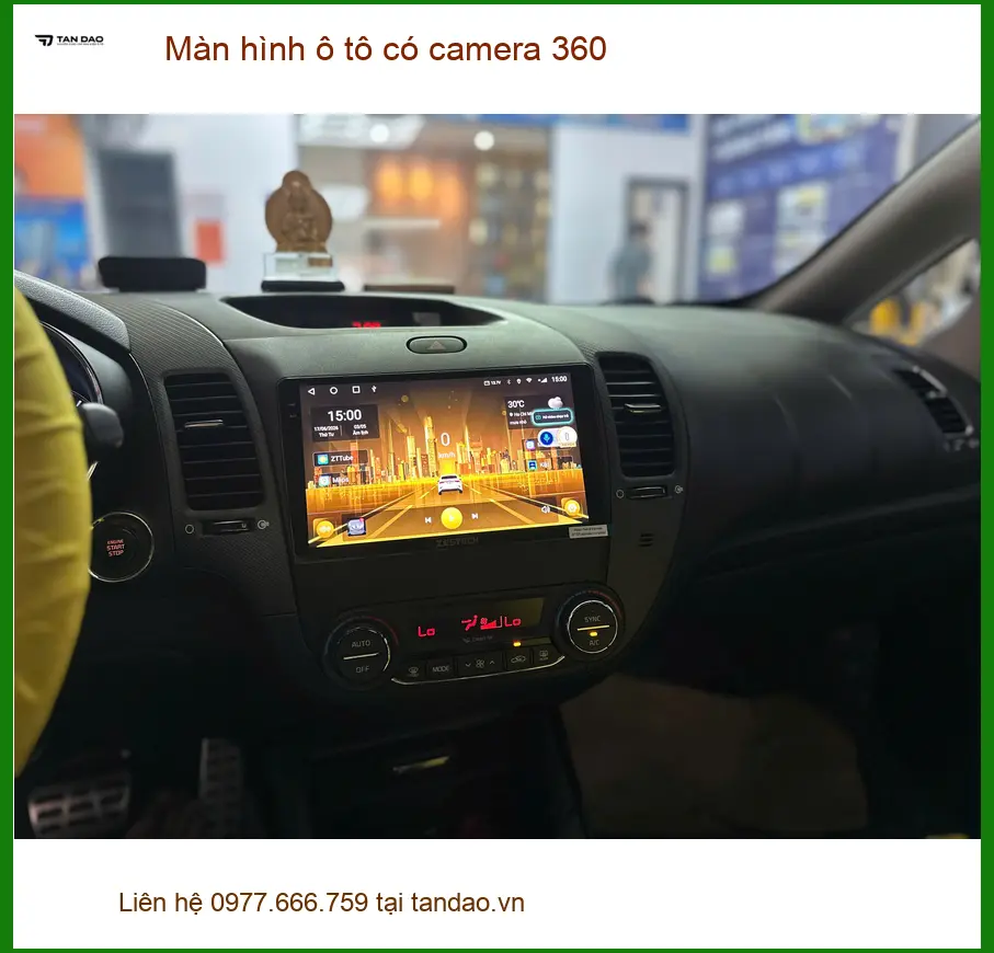 Anh Quang lắp màn hình ô tô có camera 360 cho Hyundai Santa Fe tại Củ Chi ảnh thực tế 4