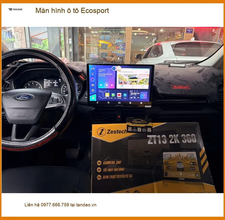 Anh Khang nâng cấp màn hình ô tô Ecosport Quận 9 vì màn hình cũ giật lag khó dùng ảnh thực tế 4