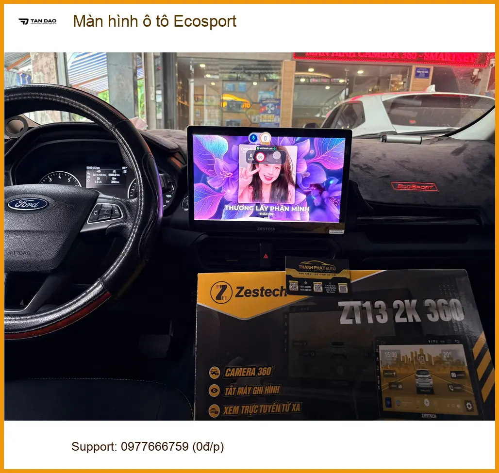 Chú Phong lắp màn hình ô tô Ecosport Quận 2 vì màn hình zin đã xuống cấp