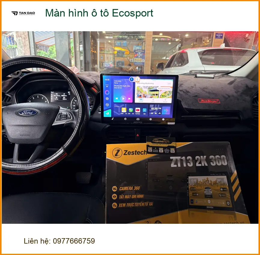 Chú Phong lắp màn hình ô tô Ecosport Quận 2 vì màn hình zin đã xuống cấp ảnh thực tế 5