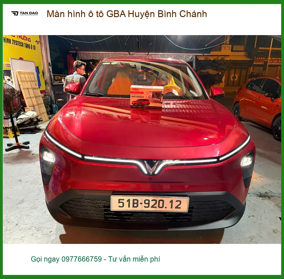 Nơi Lắp Màn Hình Android Ô Tô hình ô tô GBA Huyện Bình Chánh - Giá Tốt TPHCM