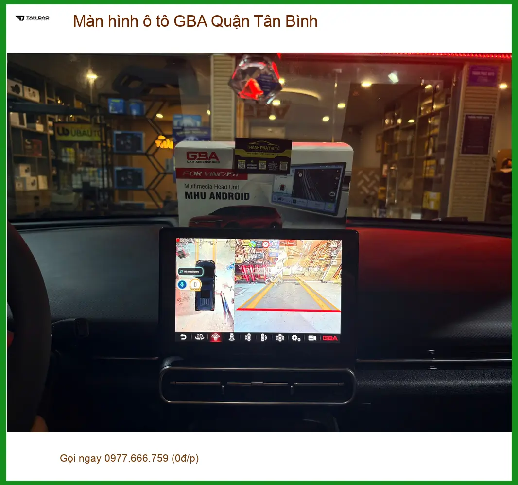 Nơi Gắn Màn Hình Android Ô Tô hình ô tô GBA Quận Tân Bình - Giá Tốt TPHCM